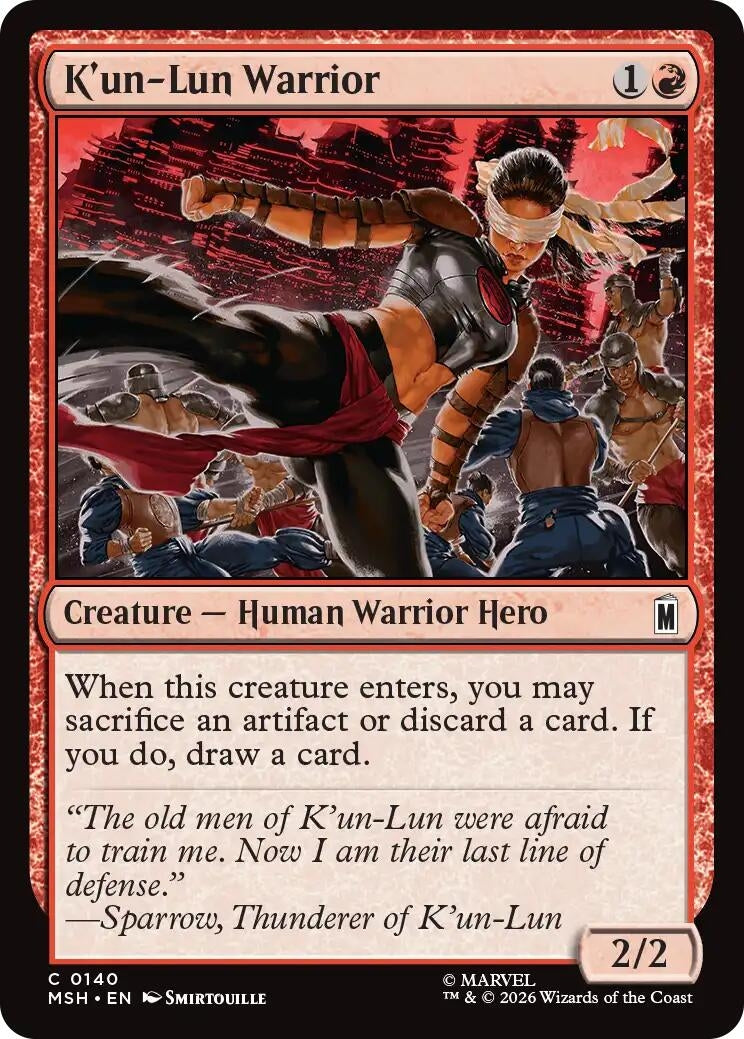 Image for K'un-Lun Warrior [140] - Magic: The Gathering