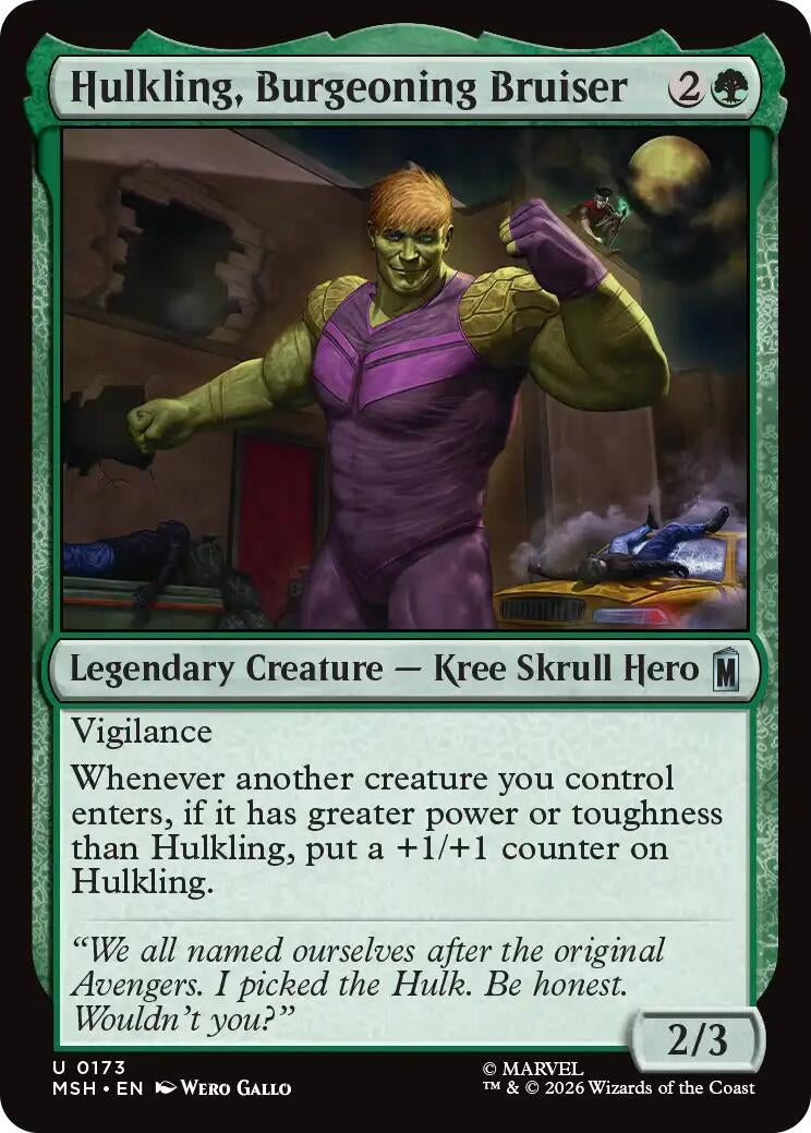 Image for Hulkling, Burgeoning Bruiser [173] - Magic: The Gathering