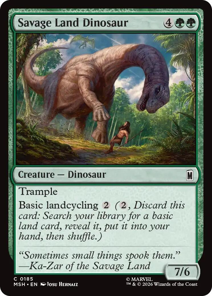 Image for Savage Land Dinosaur [185] - Magic: The Gathering
