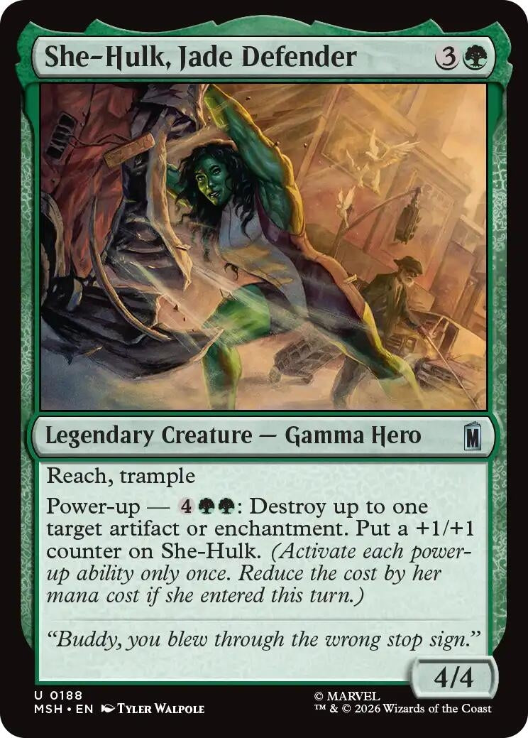 Image for She-Hulk, Jade Defender [188] - Magic: The Gathering