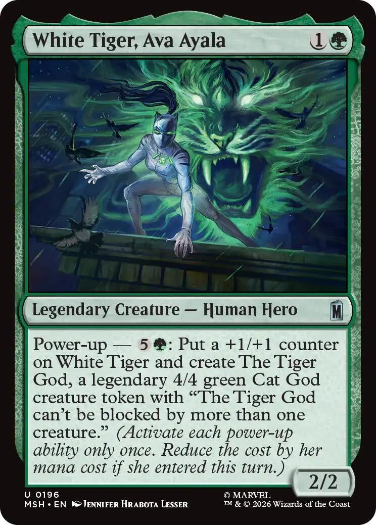 Image for White Tiger, Ava Ayala [196] - Magic: The Gathering