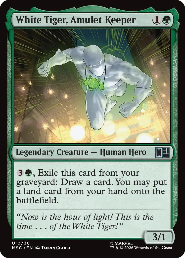 Image for White Tiger, Amulet Keeper [736] - Magic: The Gathering