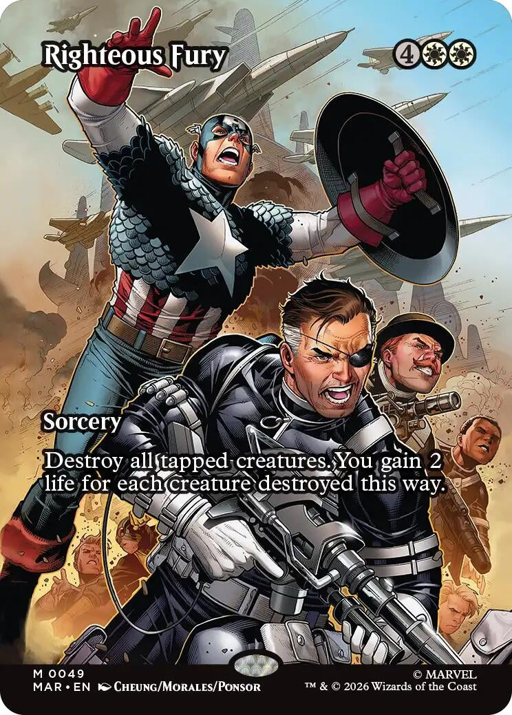 Image for Righteous Fury (Borderless) [49] - Magic: The Gathering