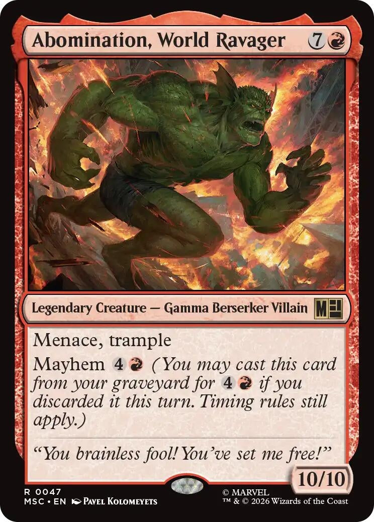 Image for Abomination, World Ravager [47] - Magic: The Gathering