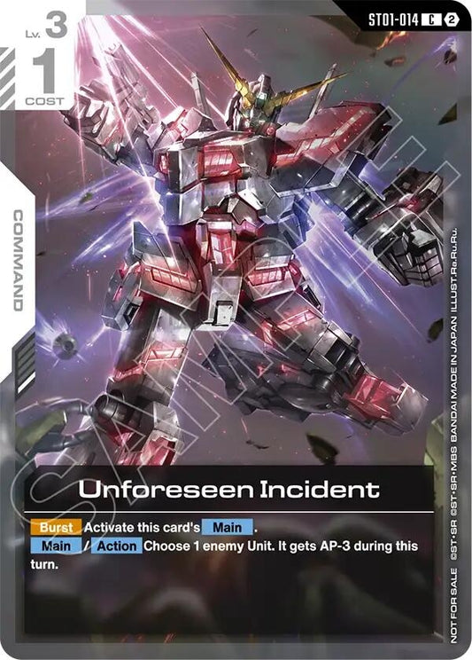 Image for Unforeseen Incident (World Championship Regionals 26-27 Season 1) [ST01-014] (GCG-PR) - Gundam Card Game