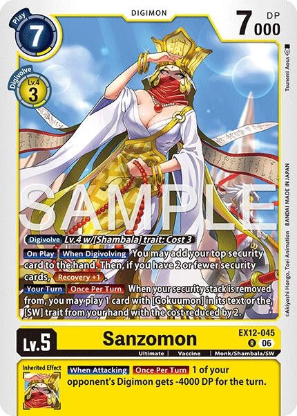 Image for Sanzomon [EX12-045 R] - Digimon Card Game