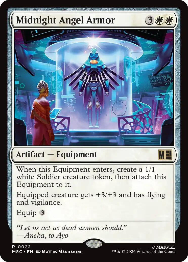 Image for Midnight Angel Armor [22] - Magic: The Gathering