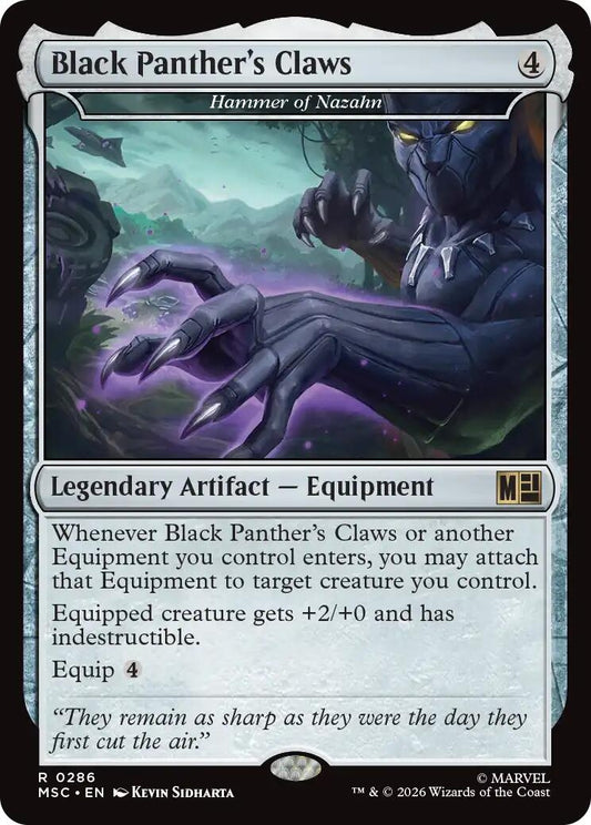 Image for Black Panther's Claws - Hammer of Nazahn [286] - Magic: The Gathering