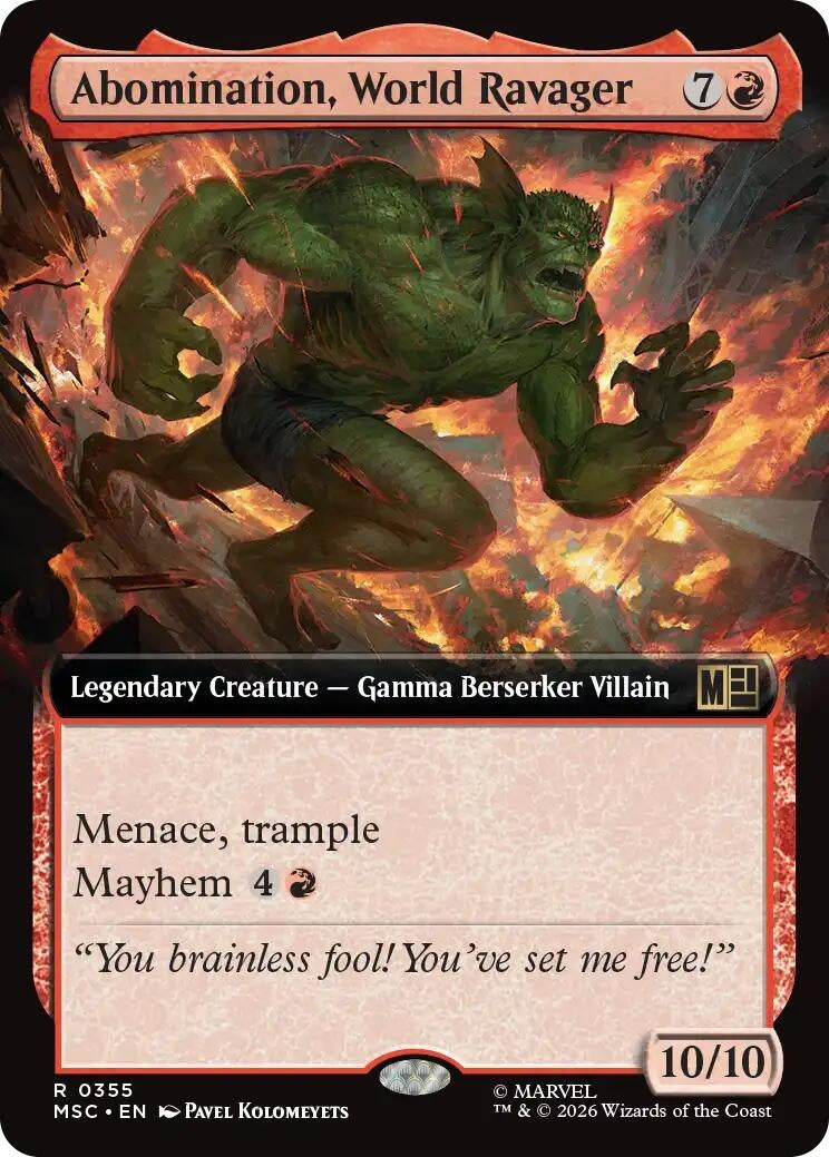 Image for Abomination, World Ravager (Extended Art) [355] - Magic: The Gathering