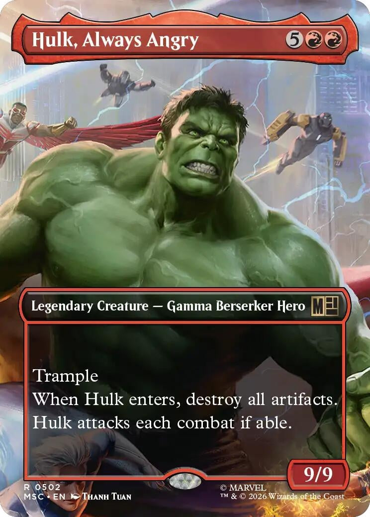 Image for Hulk, Always Angry (Borderless) [502] - Magic: The Gathering