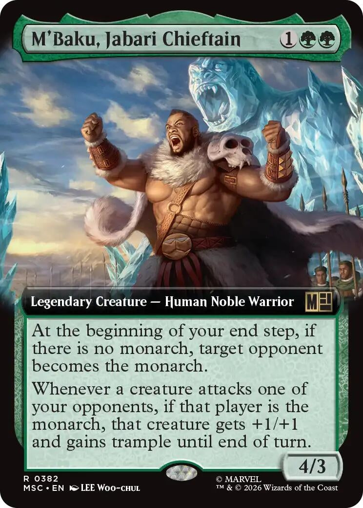 Image for M'Baku, Jabari Chieftain (Extended Art) [382] - Magic: The Gathering