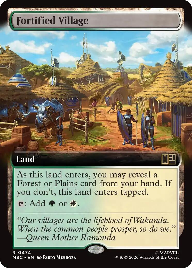 Image for Fortified Village (Extended Art) [474] - Magic: The Gathering