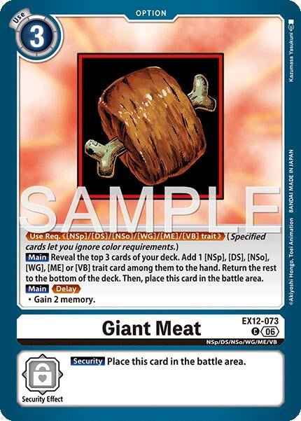 Image for Giant Meat [EX12-073 C] - Digimon Card Game