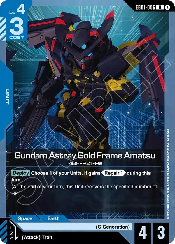 Image for Gundam Astray Gold Frame Amatsu [EB01-006] - Gundam Card Game