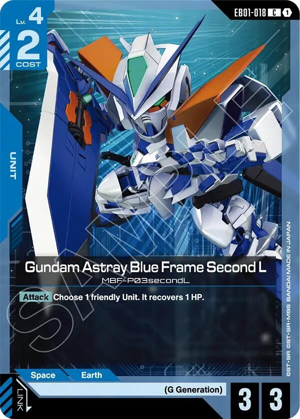 Image for Gundam Astray Blue Frame Second L [EB01-018] - Gundam Card Game