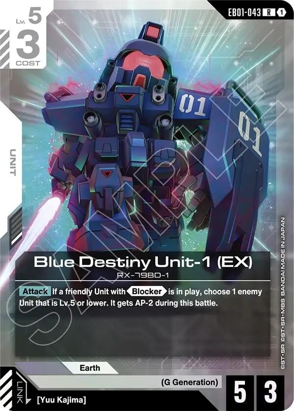 Image for Blue Destiny Unit-1 (EX) [EB01-043] - Gundam Card Game
