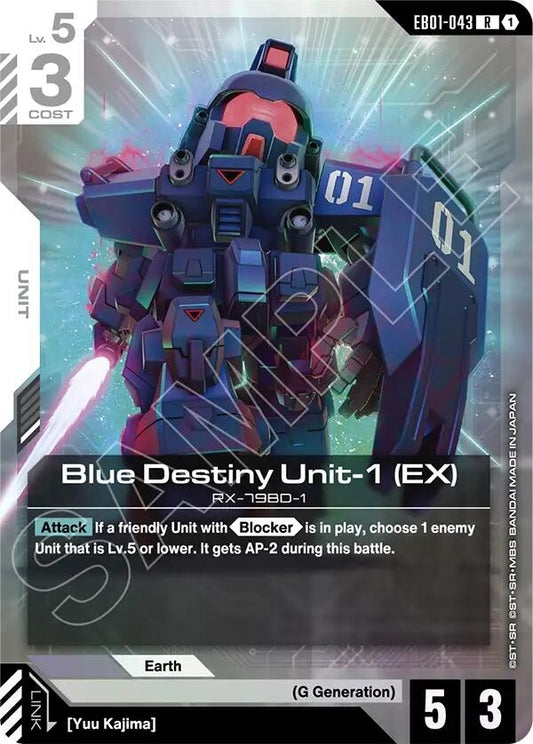 Image for Blue Destiny Unit-1 (EX) [EB01-043] - Gundam Card Game
