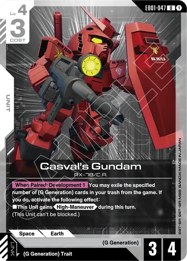 Image for Casval's Gundam [EB01-047] - Gundam Card Game
