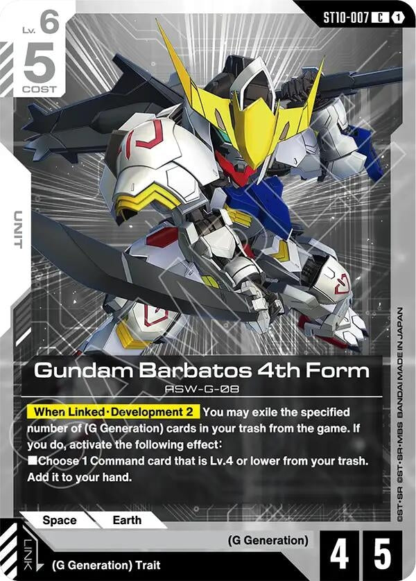 Image for Gundam Barbatos 4th Form [ST10-007] - Gundam Card Game