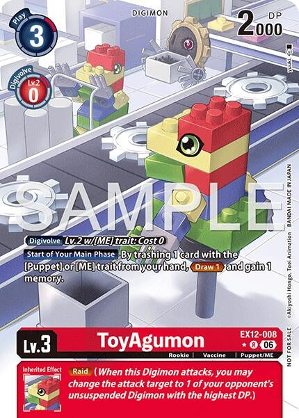 Image for ToyAgumon (Box Topper) [EX12-008 R] - Digimon Card Game