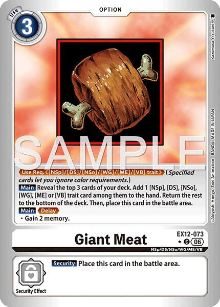 Image for Giant Meat (Limited Foil) [EX12-073 C] (EX-12) - Digimon Card Game