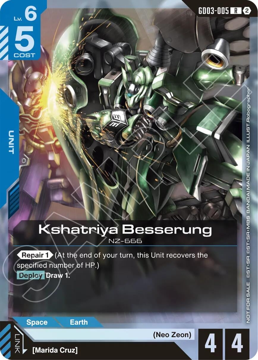 Image for Kshatriya Besserung (Store Tournament Participation Pack 05) [GD03-005] (GCG-PR) - Gundam Card Game