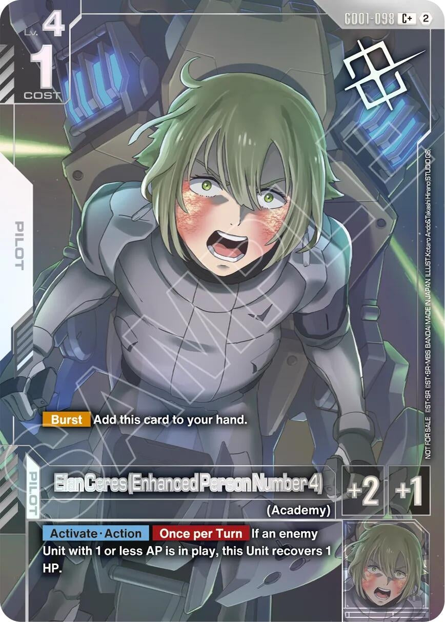 Image for Elan Ceres (Enhanced Person Number 4) (Store Tournament Winner Pack 05) [GD01-098] (GCG-PR) - Gundam Card Game