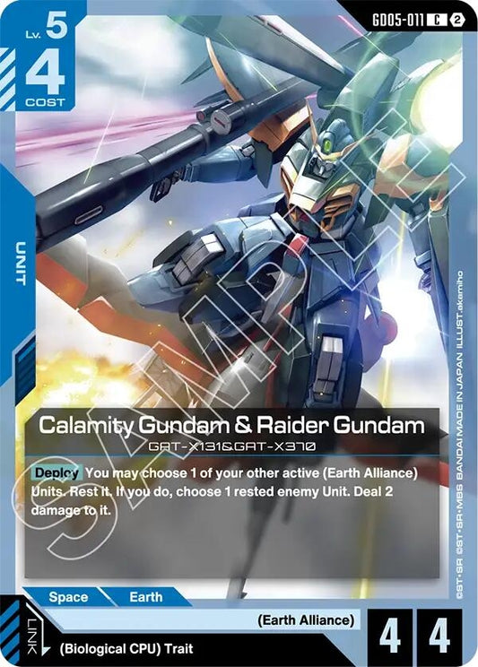 Image for Calamity Gundam & Raider Gundam [GD05-011] (GD05) - Gundam Card Game