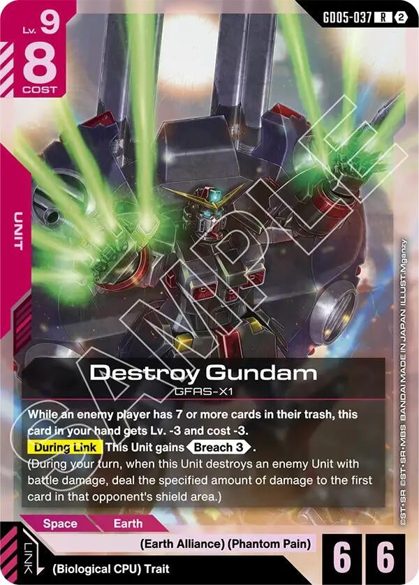 Image for Destroy Gundam [GD05-037] (GD05) - Gundam Card Game