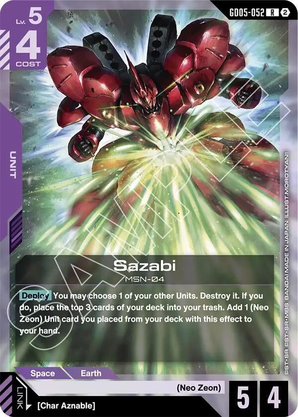 Image for Sazabi (GD05-052) [GD05-052] (GD05) - Gundam Card Game