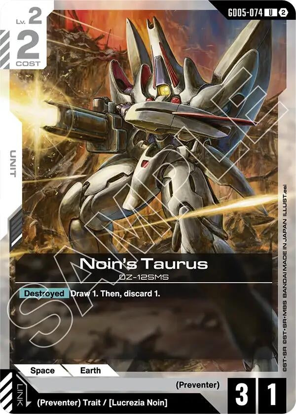 Image for Noin's Taurus [GD05-074] (GD05) - Gundam Card Game