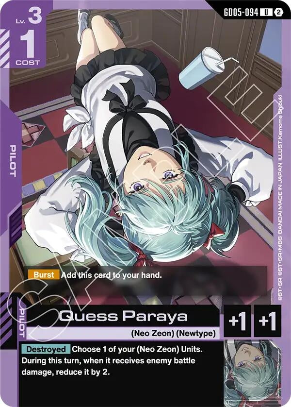 Image for Quess Paraya [GD05-094] (GD05) - Gundam Card Game
