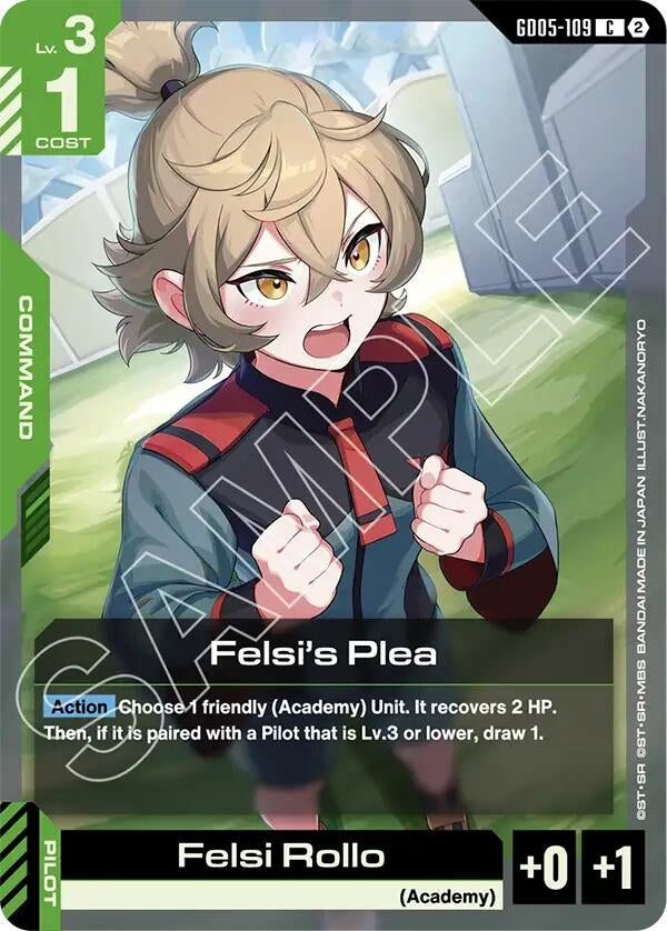 Image for Felsi's Plea [GD05-109] (GD05) - Gundam Card Game
