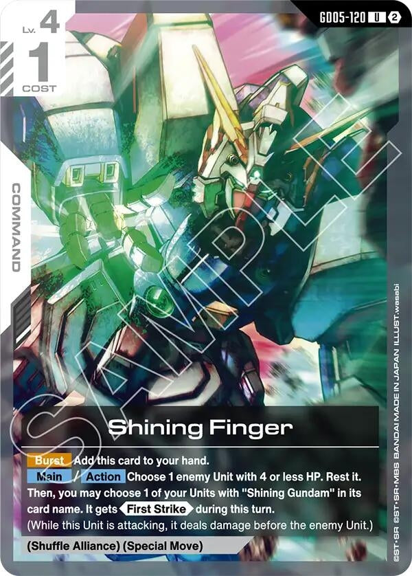 Image for Shining Finger (GD05-120) [GD05-120] (GD05) - Gundam Card Game