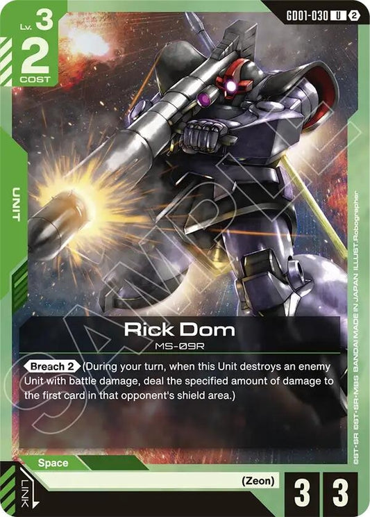Image for Rick Dom [GD01-030] (SC01) - Gundam Card Game