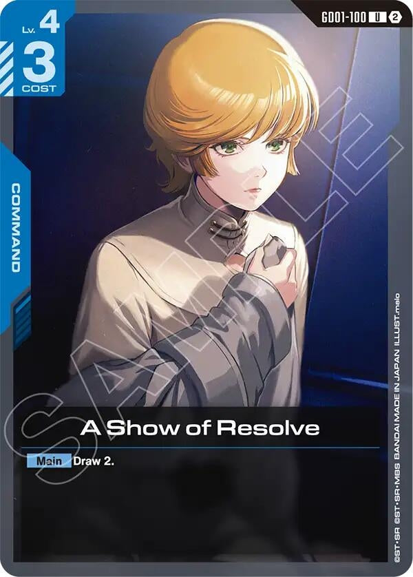 Image for A Show of Resolve [GD01-100] (SC01) - Gundam Card Game