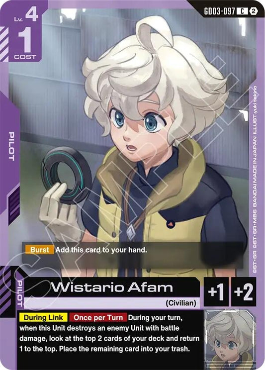 Image for Wistario Afam [GD03-097] (SC01) - Gundam Card Game