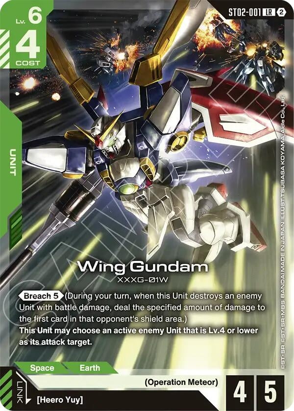 Image for Wing Gundam [ST02-001] (SC01) - Gundam Card Game