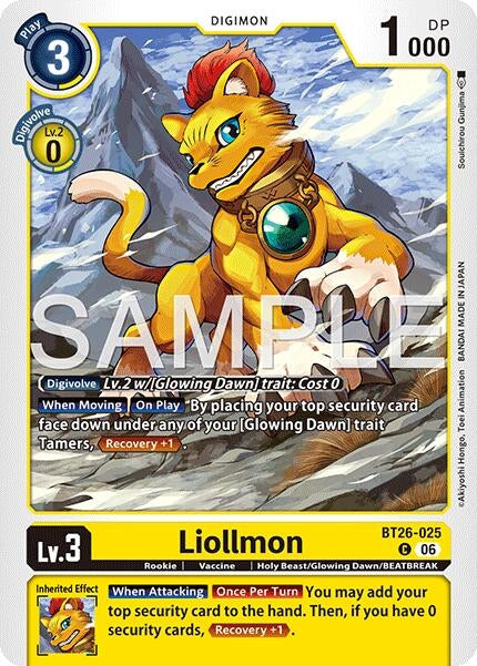 Image for Liollmon [BT26-025 C] (BT-26) - Digimon Card Game