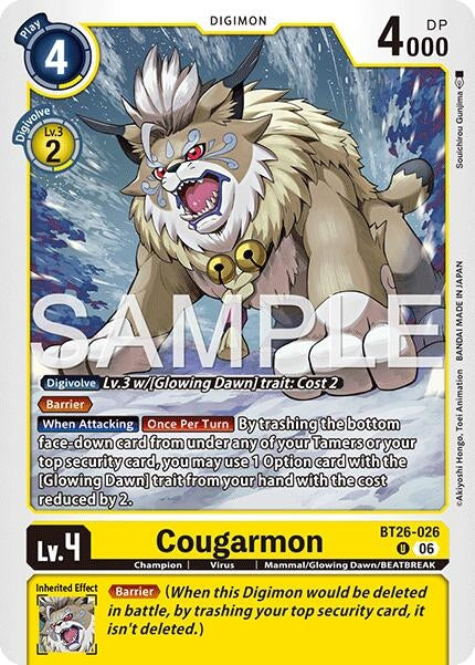 Image for Cougarmon [BT26-026 U] (BT-26) - Digimon Card Game