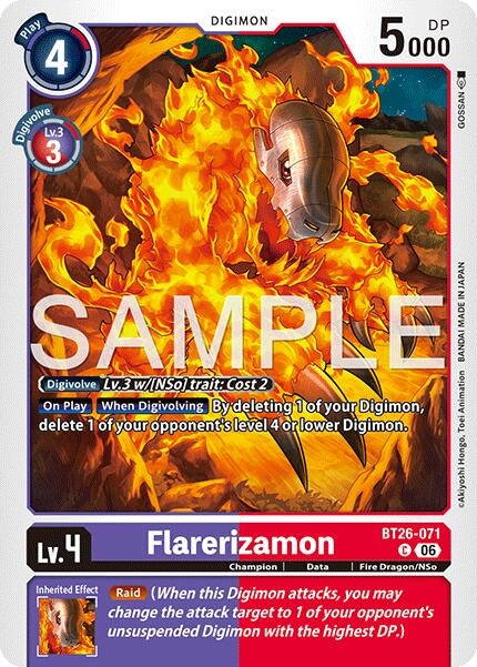 Image for Flarerizamon [BT26-071 C] (BT-26) - Digimon Card Game