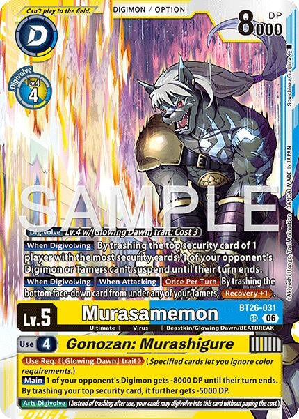 Image for Murasamemon // Gonozan: Murashigure [BT26-031 SR] (BT-26) - Digimon Card Game