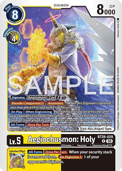 Image for Aegiochusmon: Holy [BT26-029 R] (BT-26) - Digimon Card Game