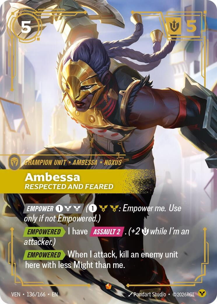 Image for Ambessa, Respected and Feared [136/166] (VEN) - Riftbound: League of Legends Trading Card Game