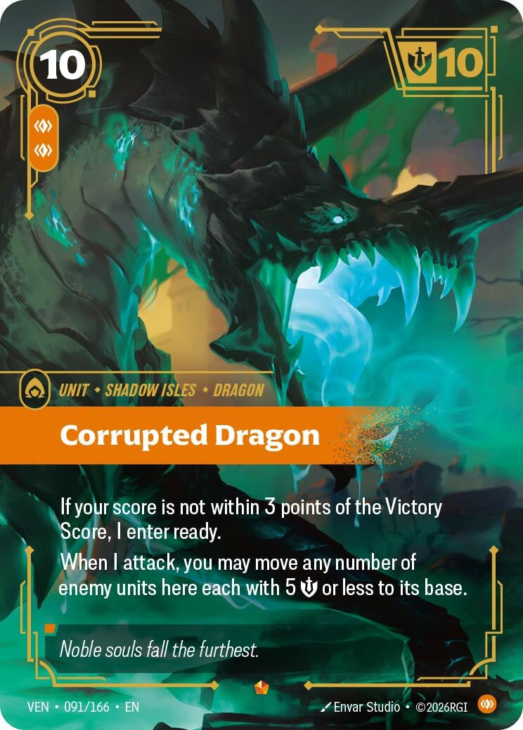 Image for Corrupted Dragon [091/166] (VEN) - Riftbound: League of Legends Trading Card Game
