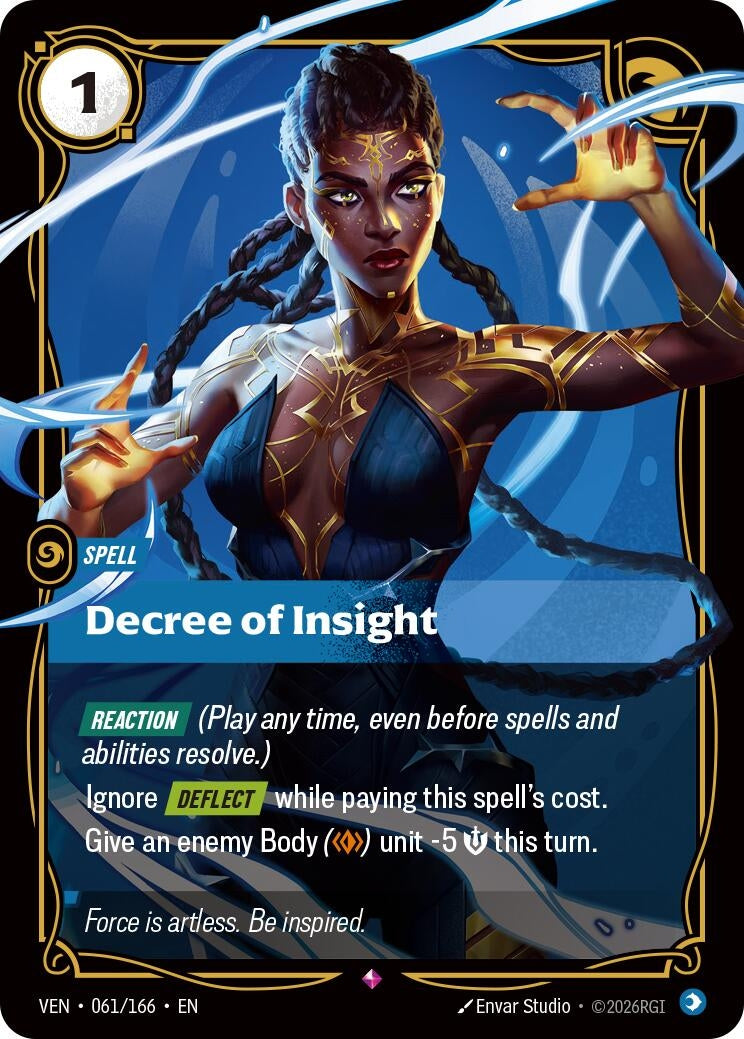 Image for Decree of Insight [061/166] (VEN) - Riftbound: League of Legends Trading Card Game