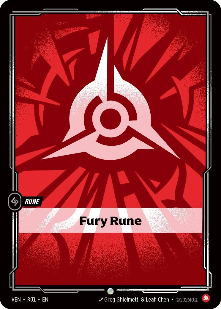 Image for Fury Rune [R01] (VEN) - Riftbound: League of Legends Trading Card Game