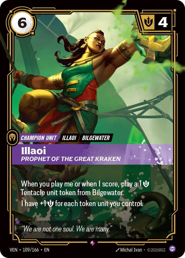 Image for Illaoi, Prophet of the Great Kraken [109/166] (VEN) - Riftbound: League of Legends Trading Card Game