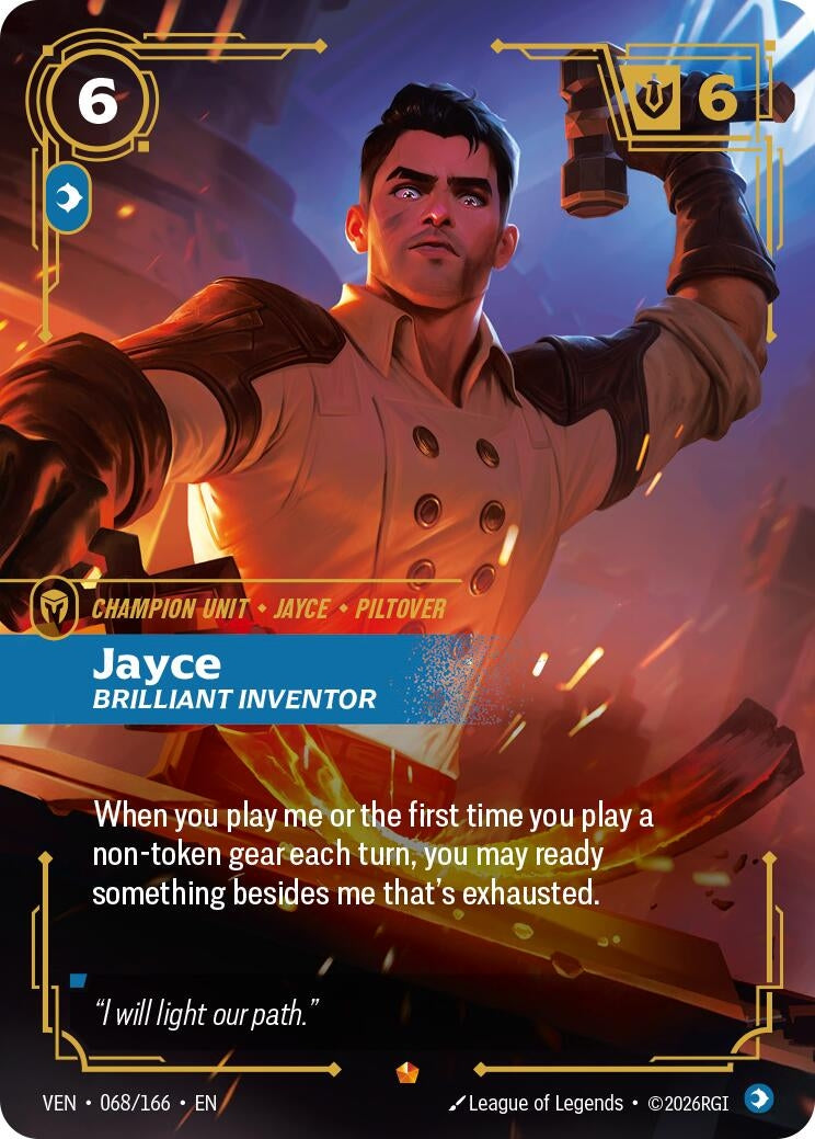 Image for Jayce, Brilliant Inventor [068/166] (VEN) - Riftbound: League of Legends Trading Card Game