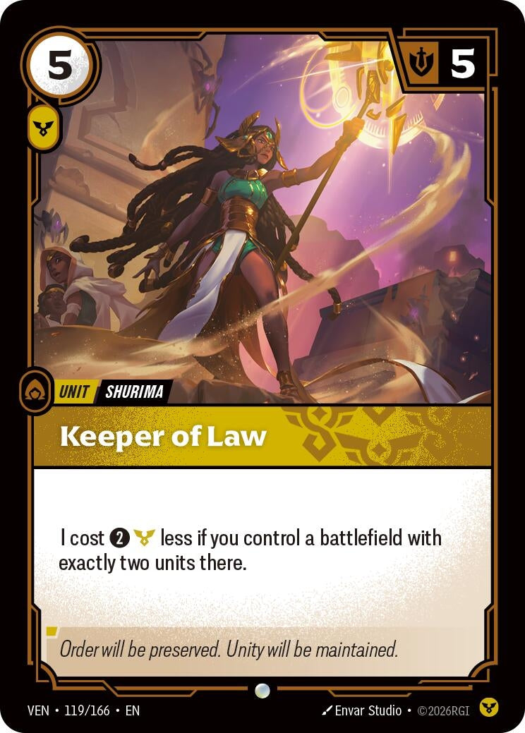 Image for Keeper of Law [119/166] (VEN) - Riftbound: League of Legends Trading Card Game